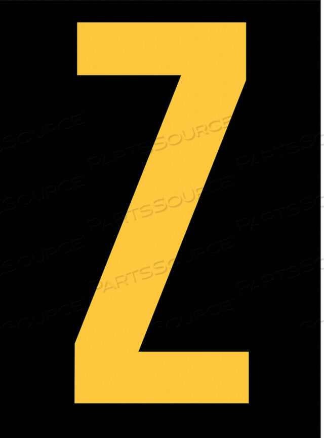 OEM#: RUM200-Z-YBСВЕТООТРАЖАЮЩАЯ БУКВЕННАЯ ЭТИКЕТКА Z 2-1/2 ДЮЙМА H PK25 от Strance, Inc.