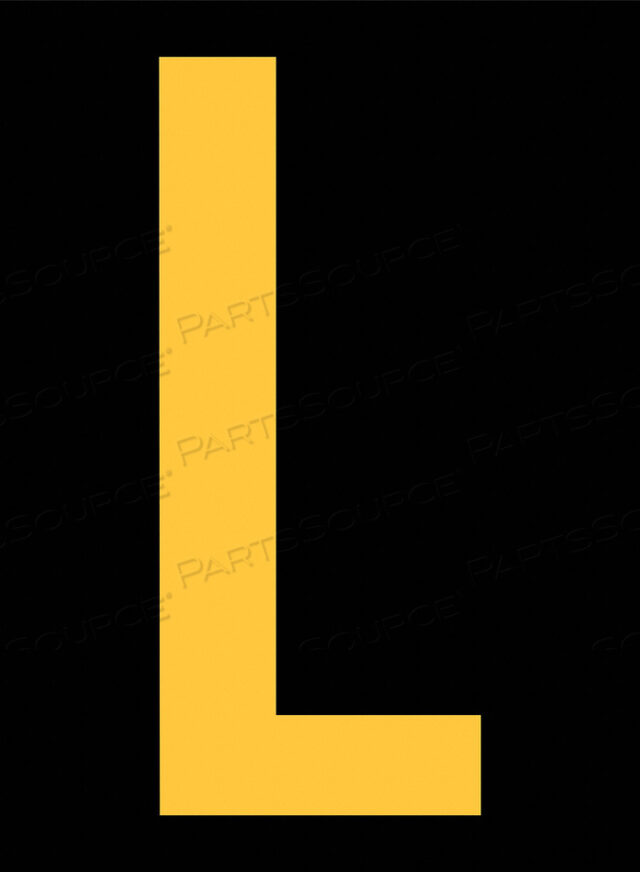 OEM#: RUM200-L-YBСВЕТООТРАЖАЮЩАЯ БУКВА-ЭТИКЕТКА L 2-1/2IN H PK25 от Strance, Inc.