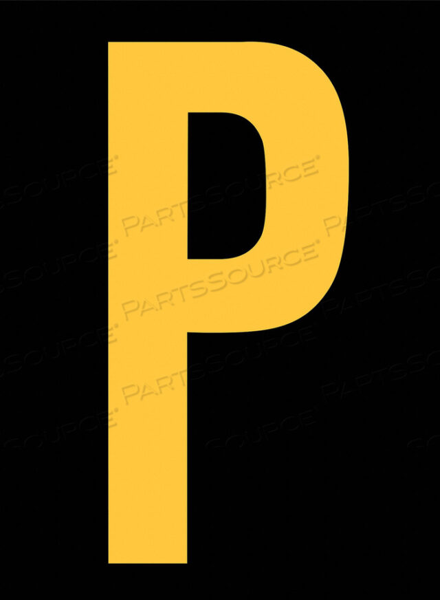 OEM#: RUM200-P-YBСВЕТООТРАЖАЮЩАЯ БУКВЕННАЯ ЭТИКЕТКА P 2-1/2IN H PK25 от Strance, Inc.