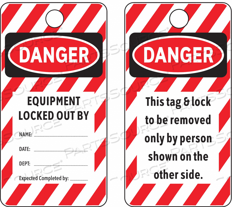 OEM#: Y604111БИРКА ОПАСНОСТИ 5-3/4 X 3 В КАРТОННОЙ СТОЙКЕ PK25 от Electromark