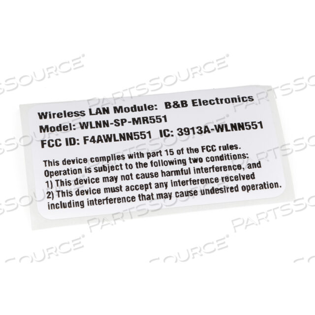 OEM#: 9050-059-12LABEL SPI WLAN B&B ELECTRONICS от Welch Allyn Inc.