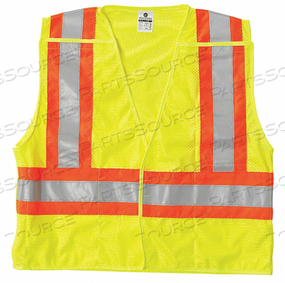 OEM#: 1174-5XBREAKAWAY HI VIS VEST CLASS 2 5XL LIME от ML Kishigo