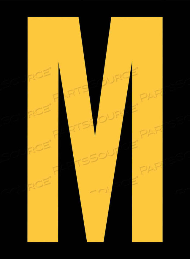OEM#: RUM200-M-YBСВЕТООТРАЖАЮЩАЯ БУКВА-ЭТИКЕТКА M 2-1/2IN H PK25 от Strance, Inc.