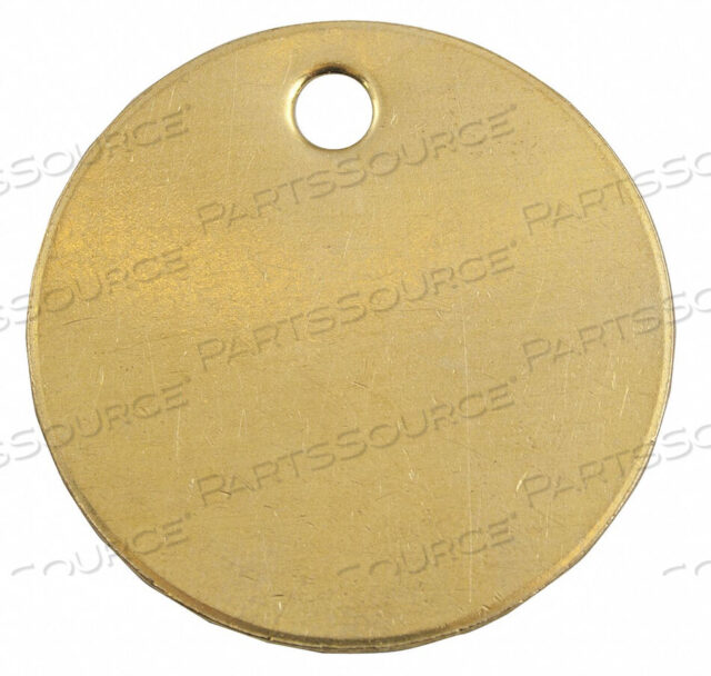 OEM#: 43582ПУСТАЯ бирка 1-1/2X1-1/2 ЛАТУНЬ КРУГЛАЯ PK25 от C.H. Hanson