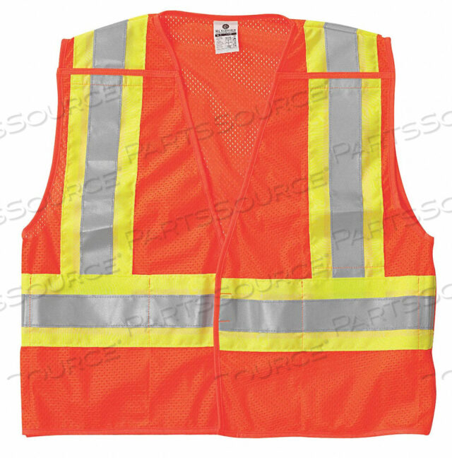 OEM#: 1176-4XBREAKAWAY HI VIS VEST CLASS 2 4XL ORANGE by ML Kishigo