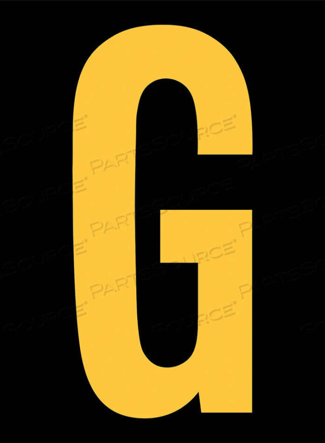 OEM#: RUM200-G-YBСВЕТООТРАЖАЮЩАЯ БУКВЕННАЯ ЭТИКЕТКА G 2-1/2IN H PK25 от Strance, Inc.