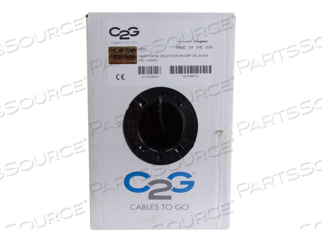 OEM#: 560221000FT CAT5E SOLID PLENUM CMP CBL BLACK от Legrand AV (C2G)