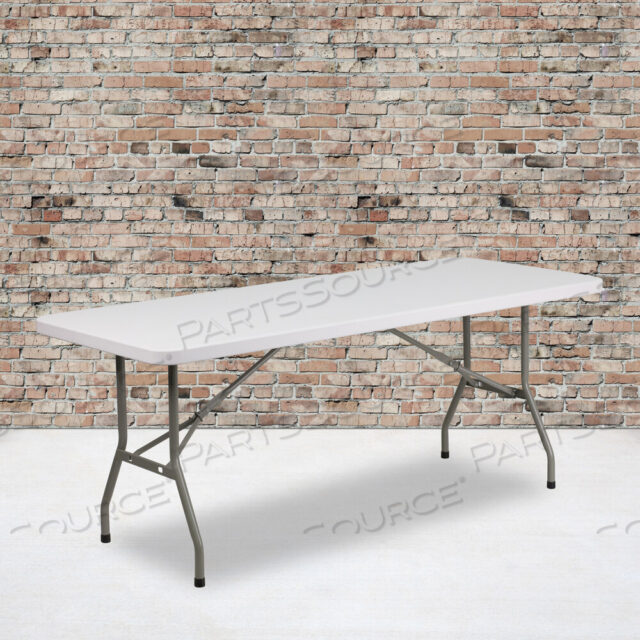 OEM#: DAD-YCZ-183B-GW-GGELON 6-ФУТОВЫЙ СКЛАДНОЙ СТОЛ ИЗ БЕЛОГО ГРАНИТА ПЛАСТИКА от Flash Furniture