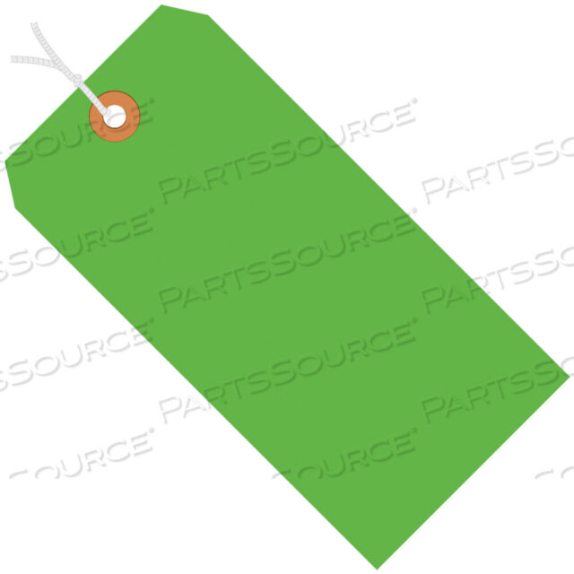 OEM#: G12082BSHIPPING TAGS, PRE-STRUNG, 13 PT., 6 1/4 X 3 1/8, FLUORESCENT GREEN, 1000/CASE by BOX Partners (Box Acquisitions, LLC)