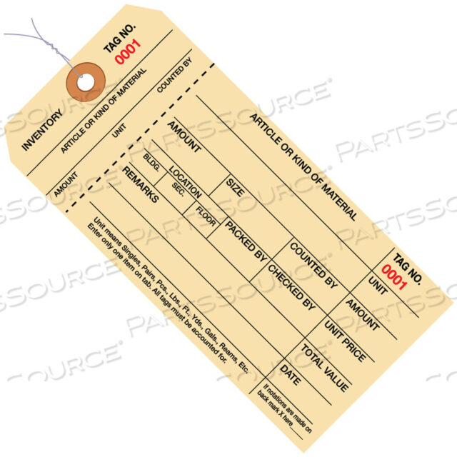OEM#: G18063ИНВЕНТАРНЫЕ БИРКИ, 1 ЧАСТЬ, КОРОБКА #8, С ИЗГОТОВЛЕННОЙ ПРОВОДКОЙ, (5000-5999), 6 1/4 X 3 1/8, МАНИЛА, 1000 шт./КОРОБКА от BOX Partners (Box Acquisitions, LLC)