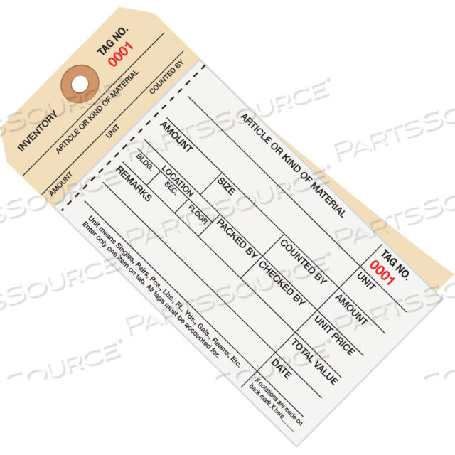 OEM#: G19101ИНВЕНТАРНЫЕ БИРКИ, 2 ЧАСТИ, БЕЗУГОЛЬНЫЕ, ТИП № 8, (4500-4999), 6 1/4 X 3 1/8, БЕЛЫЕ/МАНИЛОВЫЕ, 500 В КОРОБКЕ от BOX Partners (Box Acquisitions, LLC)