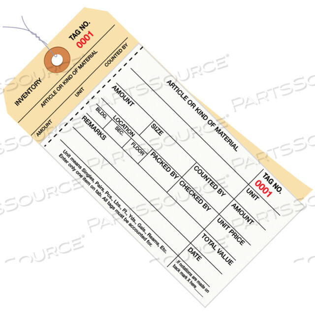 OEM#: G19103ИНВЕНТАРНЫЕ БИРКИ, 2 ЧАСТИ, БЕЗУГОЛЬНЫЕ, ТИП #8, С ЭЛЕКТРОПРОВОДКОЙ, (4500-4999), 6 1/4 X 3 1/8, БЕЛЫЕ/МАНИЛОВЫЕ, 500 ШТ./КОРОБКА от BOX Partners (Box Acquisitions, LLC)