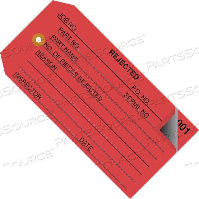 OEM#: G21021ИНСПЕКЦИОННЫЕ БИРКИ, 2 ЧАСТИ, НОМЕР 001-499, ОТБРАКОВАНЫ, 4 3/4 X 2 3/8, КРАСНЫЕ, 500/КОРОБКА от BOX Partners (Box Acquisitions, LLC)
