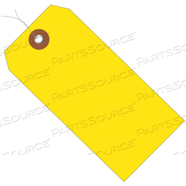 OEM#: G26059WPLASTIC SHIPPING TAGS, PRE-WIRED, 6 1/4 X 3 1/8, YELLOW, 100/CASE by BOX Partners (Box Acquisitions, LLC)
