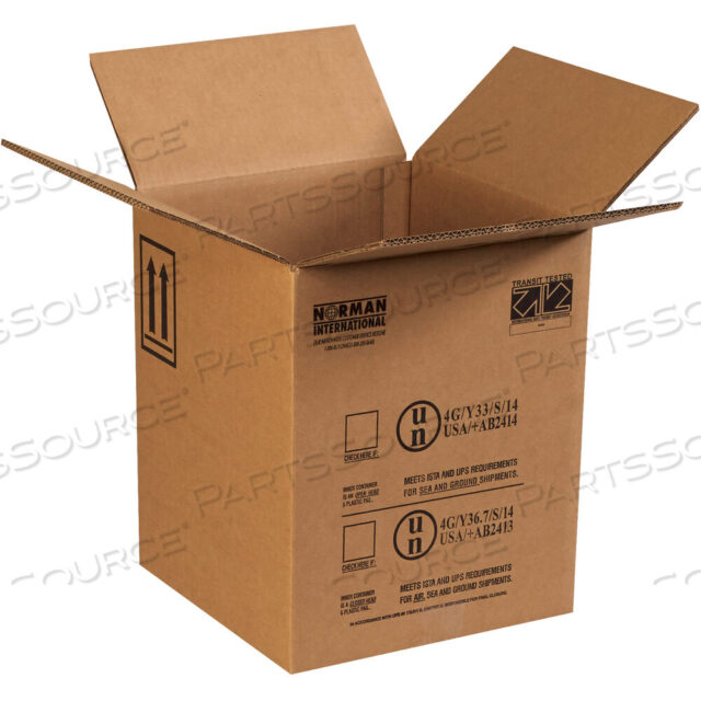 OEM#: HAZCO15GPHAZ MAT BOXES, 1 - 5 ГАЛЛОНОВОЕ ПЛАСТИКОВОЕ ВЕДРО, 12 1/2 X 12 1/2 X 15 1/8, КРАФТ, 10/ПАКЕТ от BOX Partners (Box Acquisitions, LLC)