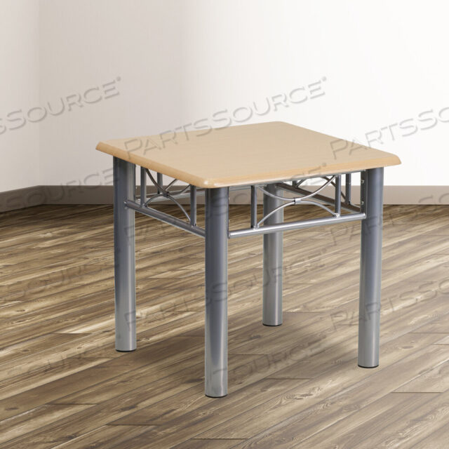 OEM#: JB-6-END-NAT-GGTROY NATURAL LAMINATE END TABLE WITH SILVER STEEL FRAME by Flash Furniture