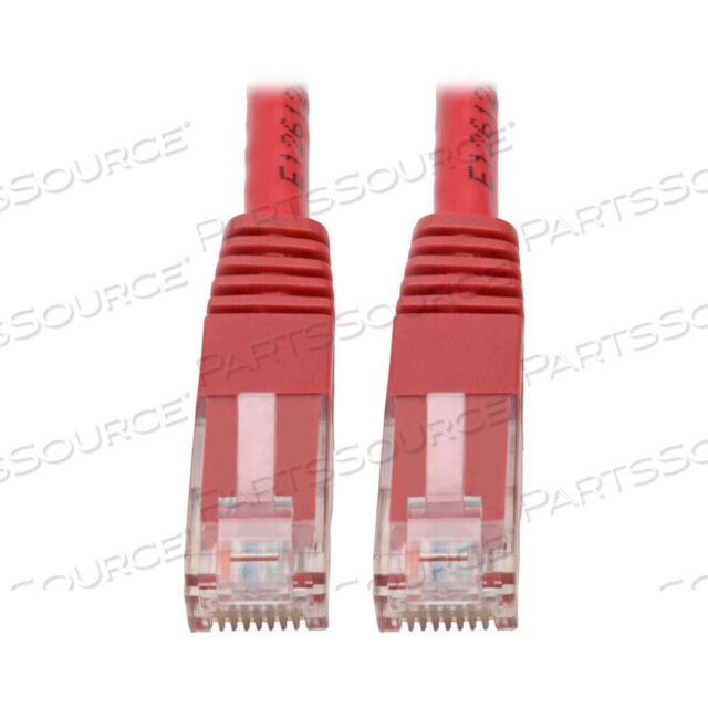 OEM#: N200-006-RDCAT6 CAT5E GIGABIT MOLDED PATCH CABLE RJ45 M/M 550MHZ RED 6FT by Tripp Lite