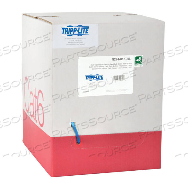 OEM#: N224-01K-BL1000FT CAT6 GIGABIT BULK CABLE SOLID CMP PLENUM PVC BLUE TAA от Tripp Lite