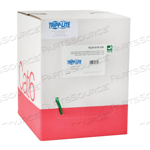 OEM#: N224-01K-GN1000FT CAT6 GIGABIT BULK CABLE SOLID CMP PLENUM PVC GREEN TAA от Tripp Lite