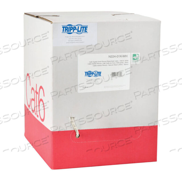 OEM#: N224-01K-WH1000FT CAT6 GIGABIT BULK CABLE SOLID CMP PLENUM PVC WHITE TAA от Tripp Lite