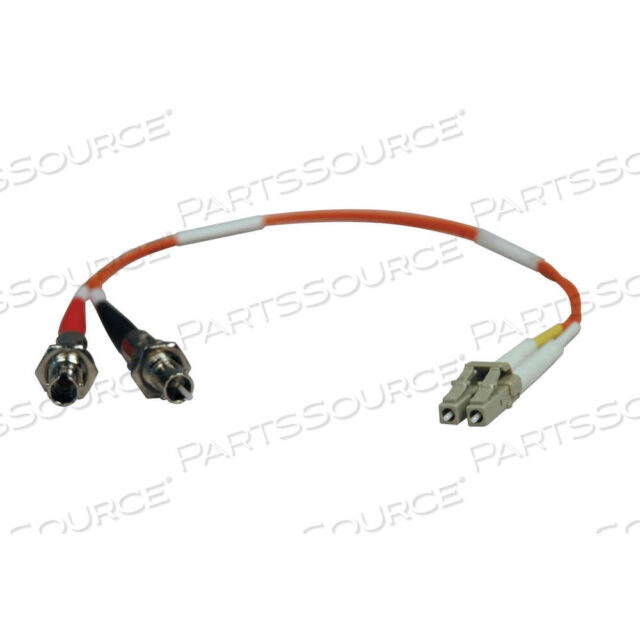 OEM#: N457-001-500.3M DUPLEX MULTIMODE FIBER 50/125 ADAPTER LC-M/ST-F 1FT by Tripp Lite