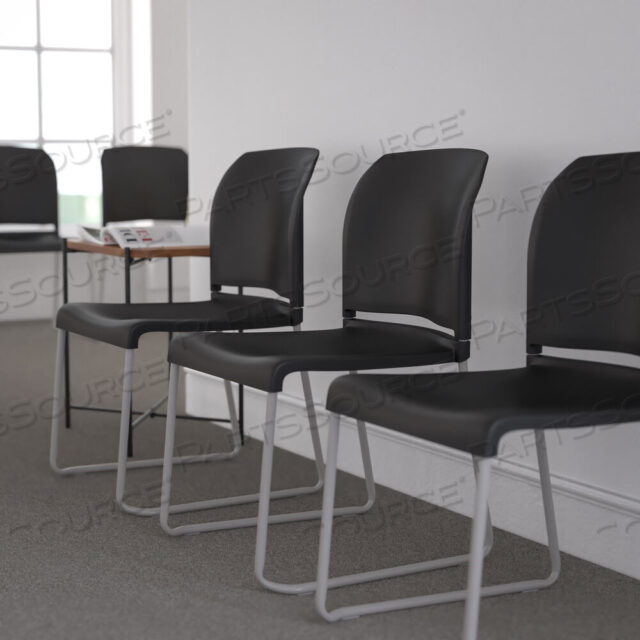 OEM#: RUT-238A-BK-GGHERCULES SERIES 880 LB. CAPACITY BLACK CTOURED STACK WHITE BACK CUSTOM STOOL AND SLEEP POWDER BASE от Flash Furniture