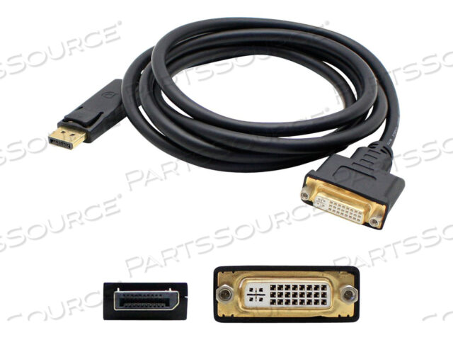 OEM#: DISPLAYPORT2DVID2FADDON 2-футовый черный кабель-адаптер DISPLAYPORT MALE - DVI-D FEMALE (ТРЕБУЕТСЯ DP++) от ADDON