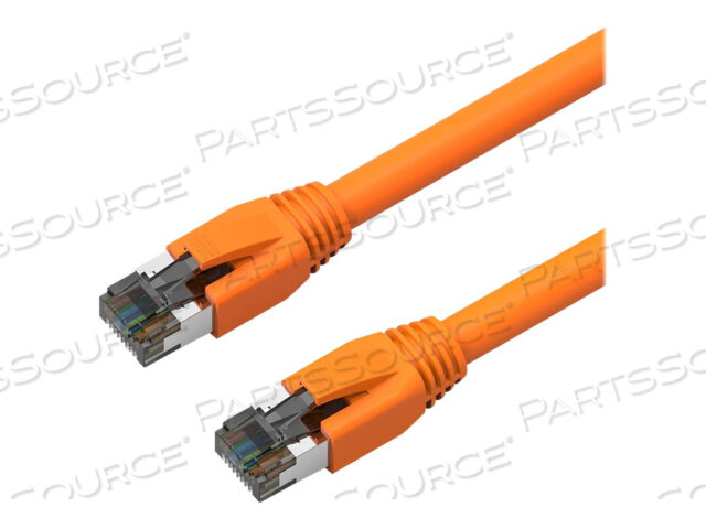 AXIOM, соединительный кабель, RJ-45 (M) - RJ-45 (M), 4 фута, 0,3 дюйма, S/FTP, CAT 8, в чехле, без зацепок, многожильный, оранжевый