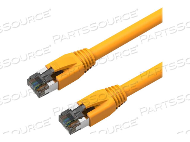 AXIOM, соединительный кабель, RJ-45 (M) - RJ-45 (M), 4 фута, 0,3 дюйма, S/FTP, CAT 8, в чехле, без зацепок, многожильный, желтый
