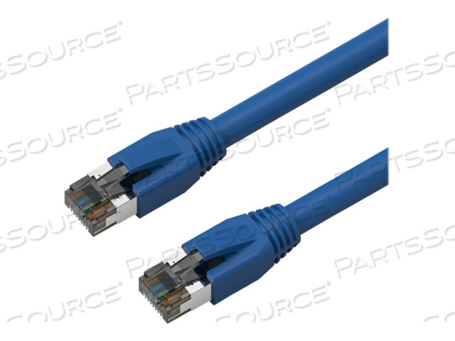 AXIOM, соединительный кабель, RJ-45 (M) - RJ-45 (M), 4 фута, 0,3 дюйма, S/FTP, CAT 8, в чехле, без зацепок, многожильный, синий