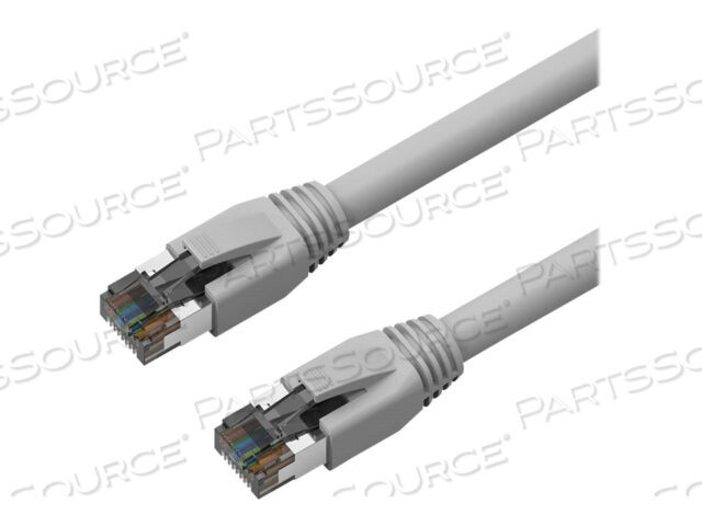 AXIOM, соединительный кабель, RJ-45 (M) - RJ-45 (M), 4 фута, 0,3 дюйма, S/FTP, CAT 8, в чехле, без зацепок, многожильный, серый