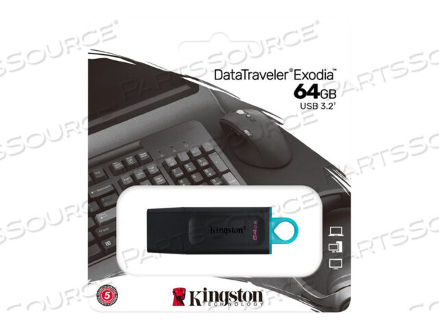OEM#: DTX/64GB64GB USB3.2 GEN 1 DATATRAVELER EXODIA от Kingston Technology