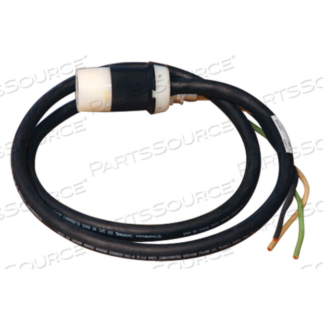 OEM#: SUWL630C-55FT SINGLE PHASE WHIP 208/240V L6-30R FOR BREAKERED 3-PHASE DISTRIBUTION CABINETS 5 - POWER CABLE - HARDWIRE 3-WIRE (1PH + N + G) (F) TO NEMA L6 by Tripp Lite