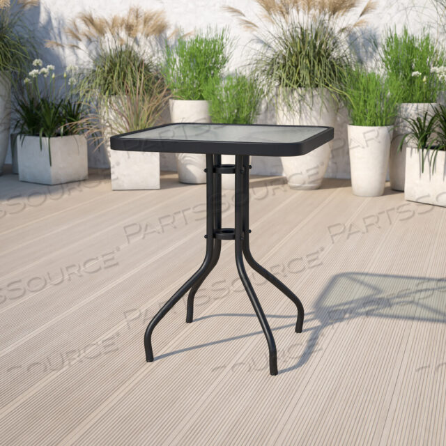 OEM#: TLH-073A-1-GGBARKER 23.5 КВАДРАТНЫЙ СТОЛ ИЗ ЗАКАЛЕННОГО СТЕКЛА И МЕТАЛЛА от Flash Furniture