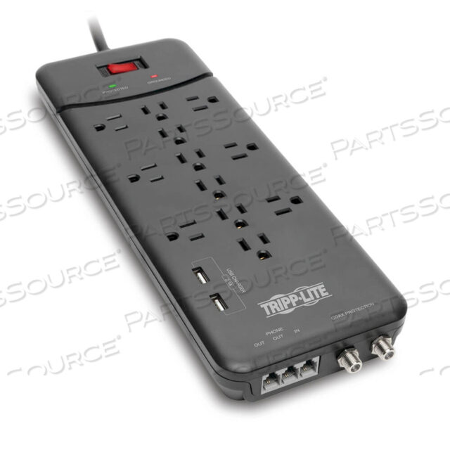 OEM#: TLP128TTUSBБЛОК УСИЛЕНИЯ СЕТЕВОГО НАПРЯЖЕНИЯ 12 РОЗЕТОК 2 USB ПОРТА TEL/MODEM/COAX от Tripp Lite