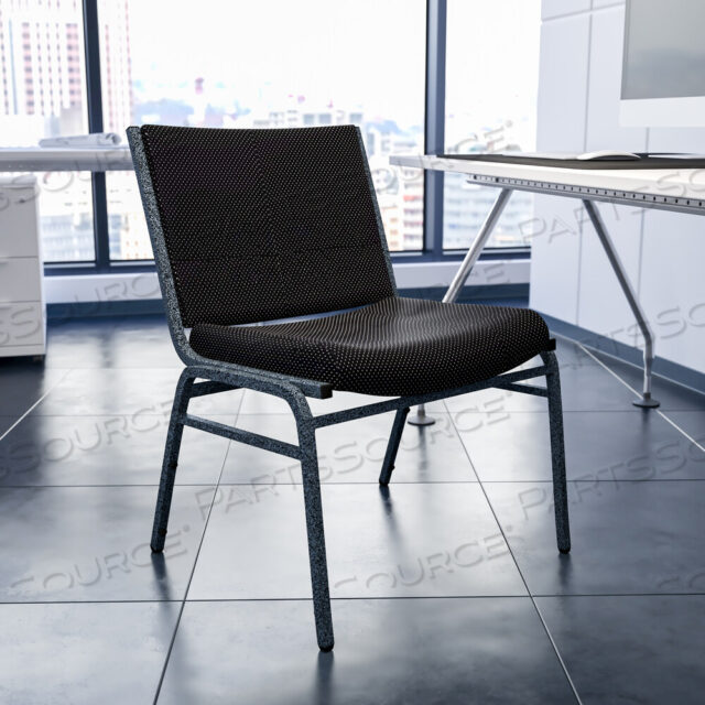 OEM#: XU-60555-BK-GGHERCULES SERIES BIG & TALL 1000 LB. RAID ЧЕРНЫЙ ТКАНЫЙ ШТАБЕЛЬНЫЙ СТУЛЬЯ от Flash Furniture