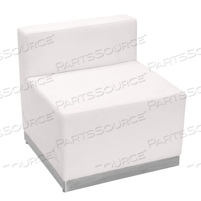 OEM#: ZB-803-CHAIR-WH-GGHERCULES ALON SERIES МЕЛРОУЗ БЕЛЫЙ КОЖАНЫЙ МЯГКИЙ СТУЛ С ОСНОВАНИЕМ ИЗ МАТОВОЙ НЕРЖАВЕЮЩЕЙ СТАЛИ от Flash Furniture