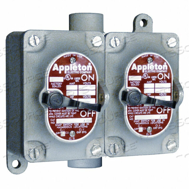OEM#: EDSC2229ТУМБЛЕРНЫЙ ПЕРЕКЛЮЧАТЕЛЬ EDSC СЕРИИ 2 GANG 1-POLE от Appleton Electric