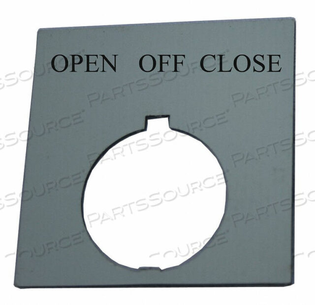 OEM#: HT8SP53LEGEND PLATE SQUARE OPEN OFF CLOSE BLACK от Eaton