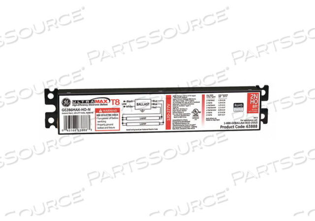 OEM#: GE286MAXHO-NЭЛЕКТРОННЫЙ БАЛЛАСТ T8HO ЛАМПЫ 120 - 277 В от GE Lighting