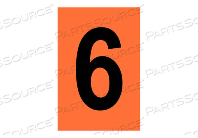 OEM#: 5910-6СВЕТООТРАЖАЮЩИЕ ЦИФРЫ И БУКВЫ 6 PK25 от Brady Americas