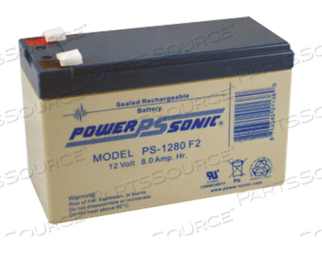 OEM#: PS-1280F2АККУМУЛЯТОР, ГЕРМЕТИЧНЫЙ СВИНЦОВО-КИСЛОТНЫЙ, 12 В, 8 А·ч, FASTON (F2) от R&D Batteries, Inc.