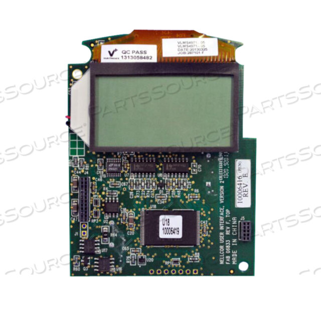 Replaces Nellcor - Covidien SP10006416SP, PCB ASSEMBLY, UI W/ LCD
