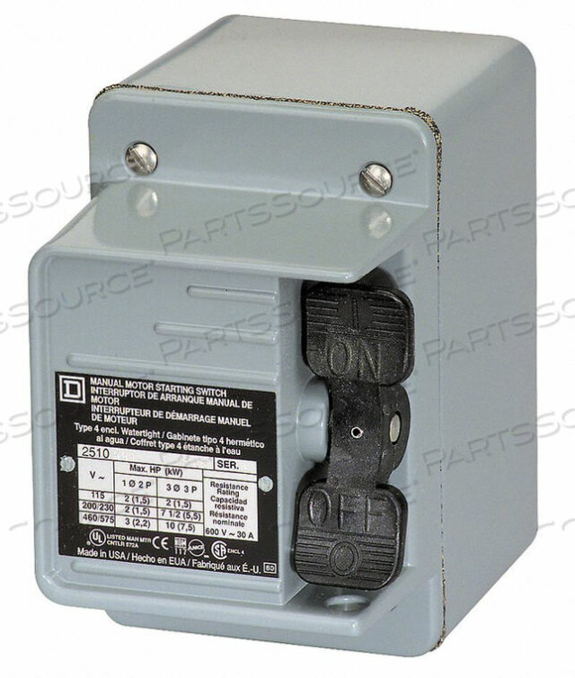 OEM#: 2510FW1PРУЧНОЙ ПУСКАТЕЛЬ ДВИГАТЕЛЯ 16A 600VAC 1P от Square D