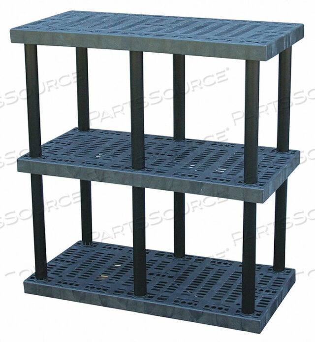 OEM#: S4824X3 СТРУКТУРНЫЙ ПЛАСТИКОВЫЙ ВЕНТИЛИРУЕМЫЙ СТЕЛЛАЖ, 48Ш X 24Г X 51В, ЧЕРНЫЙ от SPC Industrial