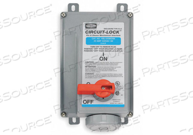 OEM#: HBL420MI9WMеханический блокировочный штифт и муфта 5 л.с. от Hubbell Incorporated, Wiring Device-Kellums
