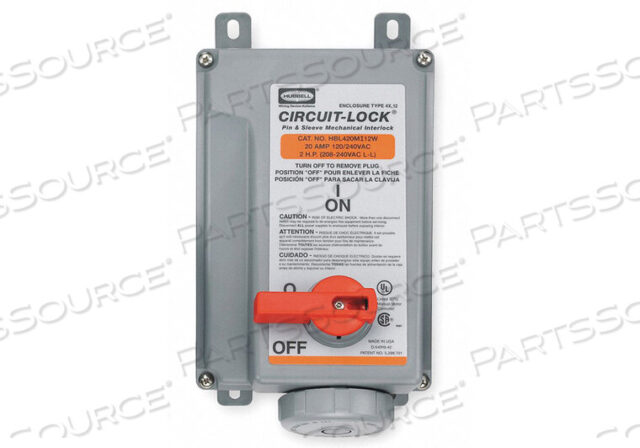 OEM#: HBL420MI12WMECHANICAL INTERLOCK PIN AND SLEEVE 20A by Hubbell Incorporated, Wiring Device-Kellums