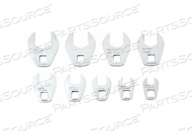 OEM#: J49004CFCROWFOOT НАБОР ГОЛОВОК ОТКРЫТЫЙ КОНЕЦ 3/8 DR 9 PC от Proto