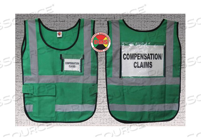 OEM#: DMS-05835H6445 ЖИЛЕТ БЕЗОПАСНОСТИ ЗЕЛЕНЫЙ С ЛЕГЕНДОЙ ВСТАВКА UNIVSL от Disaster Management Systems (DMS)