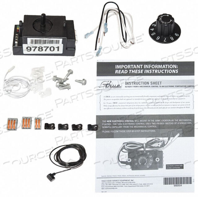 OEM#: 991224КОМПЛЕКТ ДЛЯ МОДЕРНИЗАЦИИ, 968536 ЗОНД, 968537 ЗОНД, 978701 SOLLATEK CONTROL, ИНСТРУКЦИИ, P-CLIPS, ПРОВОДА, СОЕДИНИТЕЛИ, СКОБКИ-ХОМУТЫ от True Food Service Equipment